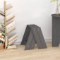 vidaXL Σκαμπό 2 Τεμ. Γκρι 40x40x45 εκ. από Μασίφ Ξύλο Πεύκου