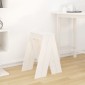 vidaXL Σκαμπό 2 Τεμ. Λευκή 40x40x60 εκ. από Μασίφ Ξύλο Πεύκου