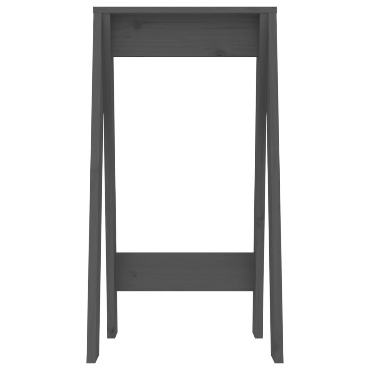 vidaXL Σκαμπό 2 Τεμ. Γκρι 40x40x75 εκ. από Μασίφ Ξύλο Πεύκου