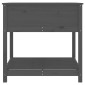 vidaXL Ζαρντινιέρα με Ράφι Γκρι 82,5x82,5x81 εκ. Μασίφ Ξύλο Πεύκου