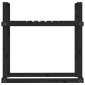 vidaXL Ραφιέρα Καυσόξυλων Μαύρο 110x35x108,5 εκ. από Μασίφ Ξύλο Πεύκου