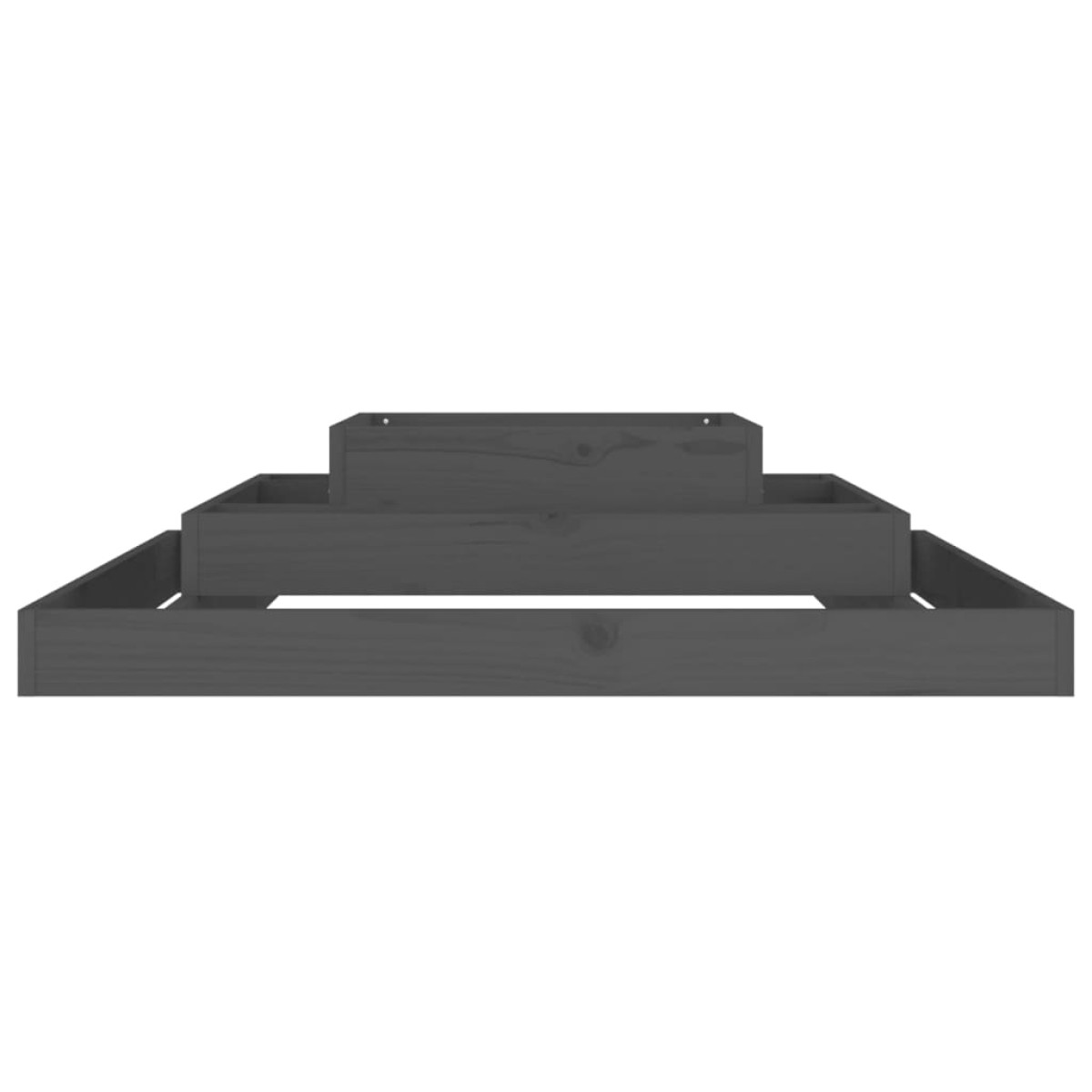 vidaXL Ζαρντινιέρα Γκρι 110 x 110 x 27 εκ. από Μασίφ Ξύλο Πεύκου