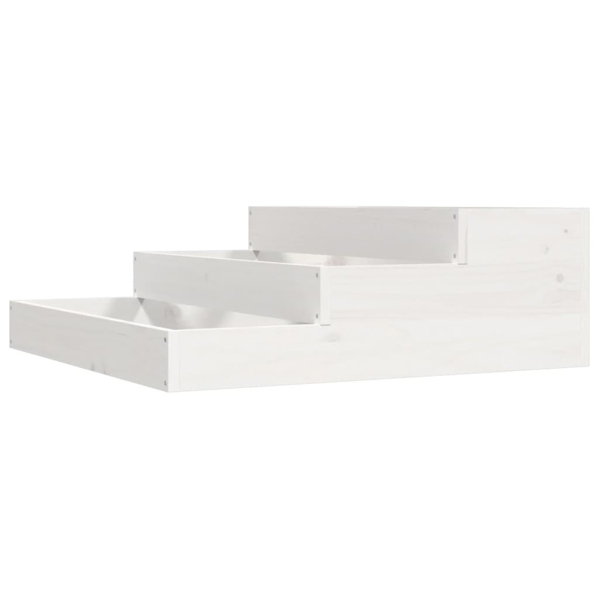 vidaXL Ζαρντινιέρα Λευκή 78 x 78 x 27 εκ. από Μασίφ Ξύλο Πεύκου