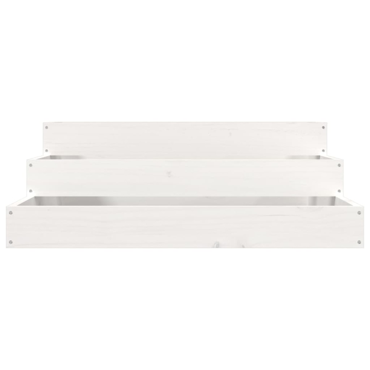 vidaXL Ζαρντινιέρα Λευκή 78 x 78 x 27 εκ. από Μασίφ Ξύλο Πεύκου