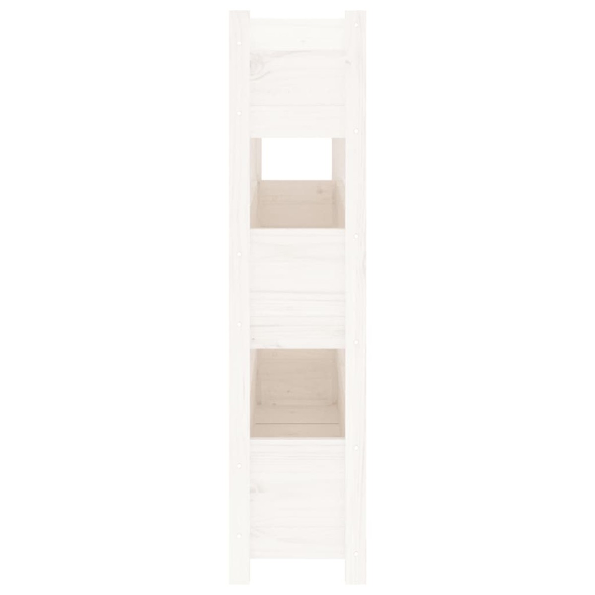 vidaXL Ζαρντινιέρα 112x25x104,5 εκ. Λευκό από Ξύλο Πεύκου