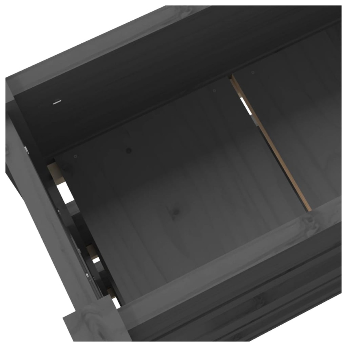 vidaXL Ζαρντινιέρα 112 x 25 x 104,5 εκ. Γκρι από Μασίφ Ξύλο Πεύκου