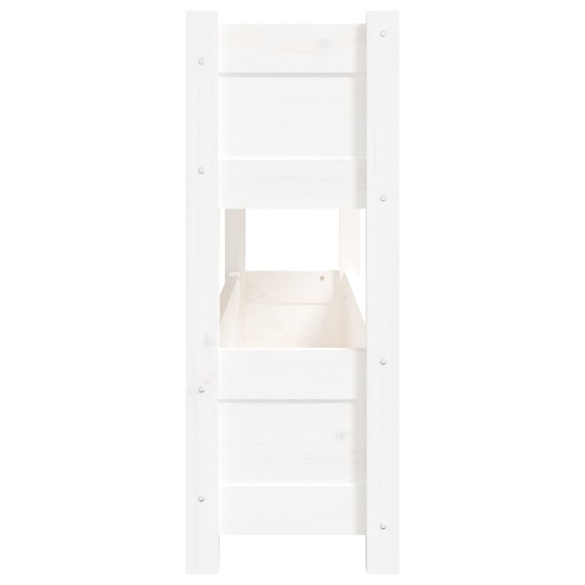 vidaXL Ζαρντινιέρα Λευκή 112x25x66 εκ. από Μασίφ Ξύλο Πεύκου