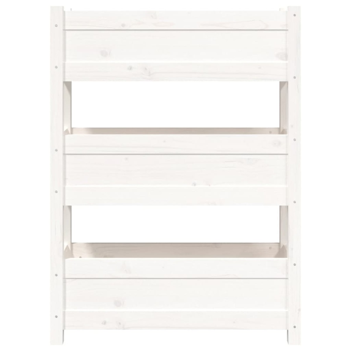 vidaXL Ζαρντινιέρα Λευκή 77x25x104,5 εκ. από Μασίφ Ξύλο Πεύκου