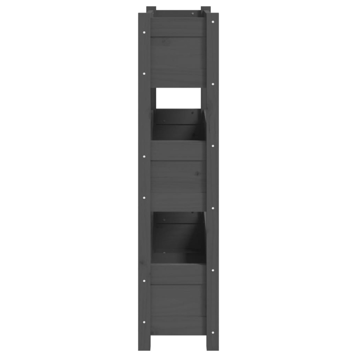 vidaXL Ζαρντινιέρα Γκρι 77x25x104,5 εκ. από Μασίφ Ξύλο Πεύκου