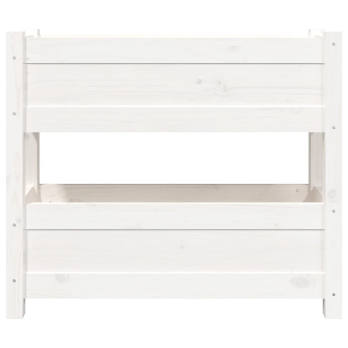 vidaXL Ζαρντινιέρα Λευκή 77 x 25 x 66 εκ. από Μασίφ Ξύλο Πεύκου