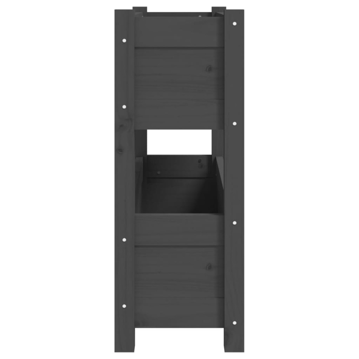 vidaXL Ζαρντινιέρα Γκρι 77 x 25 x 66 εκ. από Μασίφ Ξύλο Πεύκου
