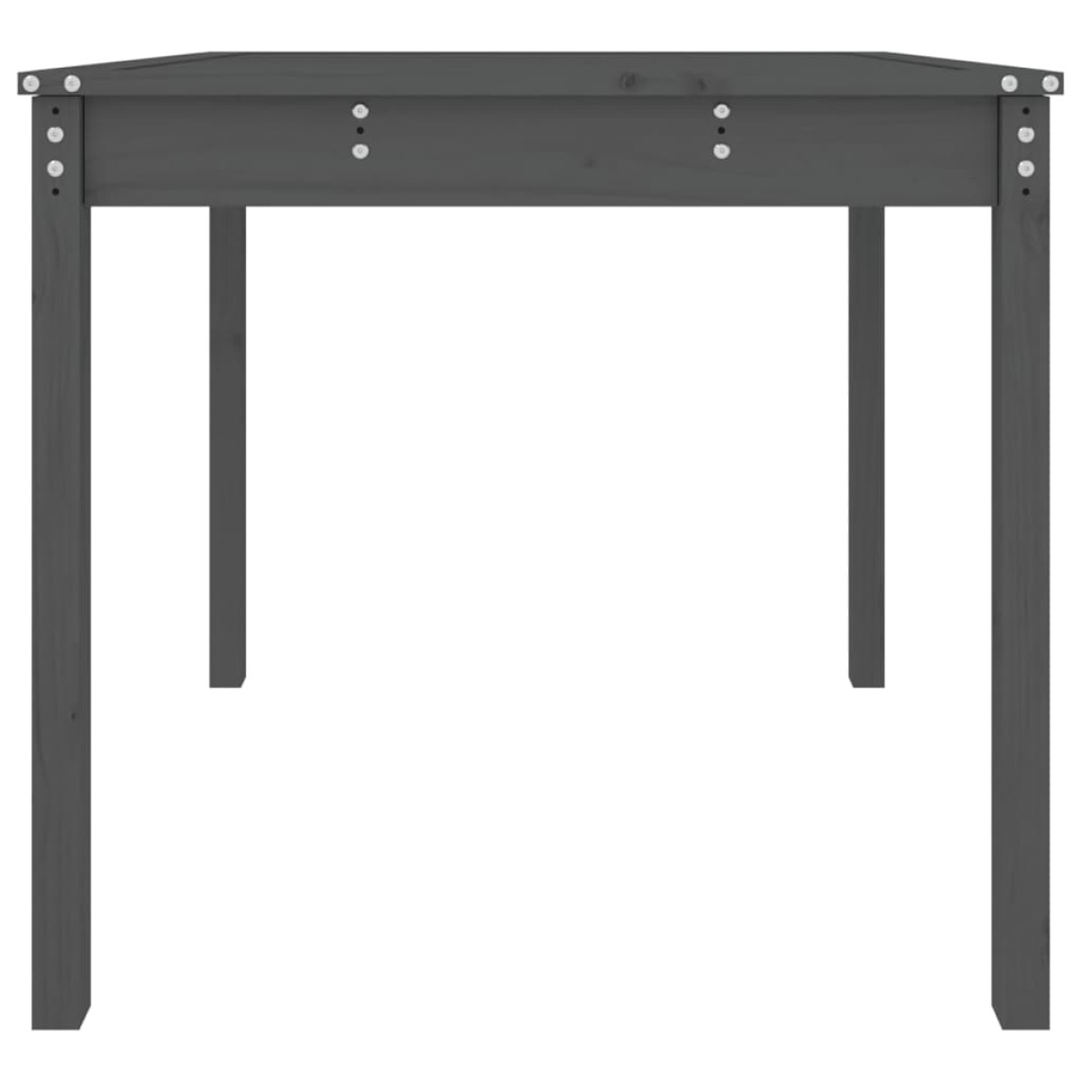 vidaXL Τραπέζι Κήπου Γκρι 82,5 x 82,5 x 76 εκ. από Μασίφ Ξύλο Πεύκου