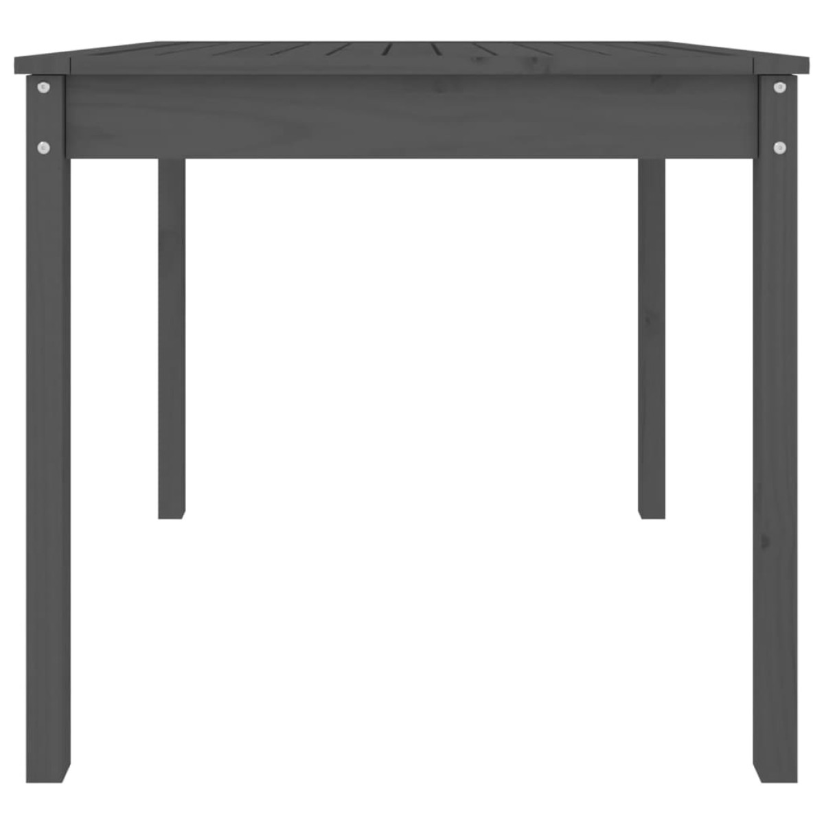 vidaXL Τραπέζι Κήπου Γκρι 82,5 x 82,5 x 76 εκ. από Μασίφ Ξύλο Πεύκου