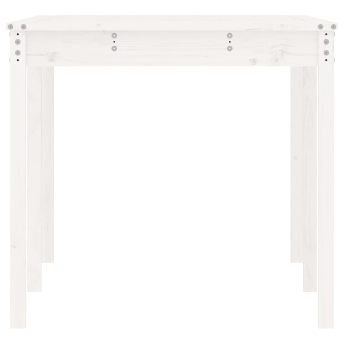 vidaXL Τραπέζι Κήπου Λευκό 159,5x82,5x76 εκ. από Μασίφ Ξύλο Πεύκου