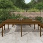 vidaXL Τραπέζι Κήπου Καφέ Μελί 203,5x100x76 εκ. από Μασίφ Ξύλο Πεύκου