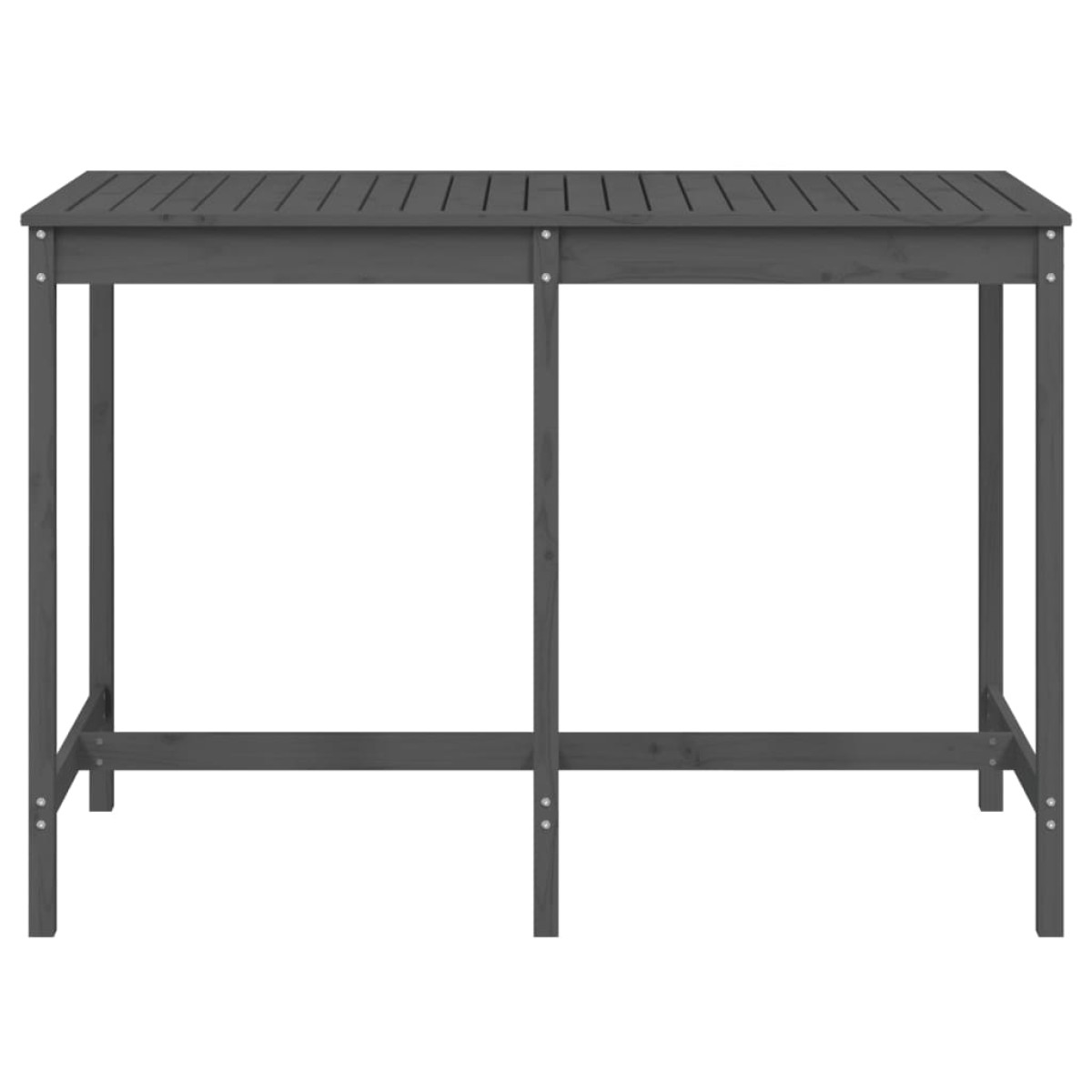 vidaXL Τραπέζι Κήπου Γκρι 159,5x82,5x110 εκ. από Μασίφ Ξύλο Πεύκου