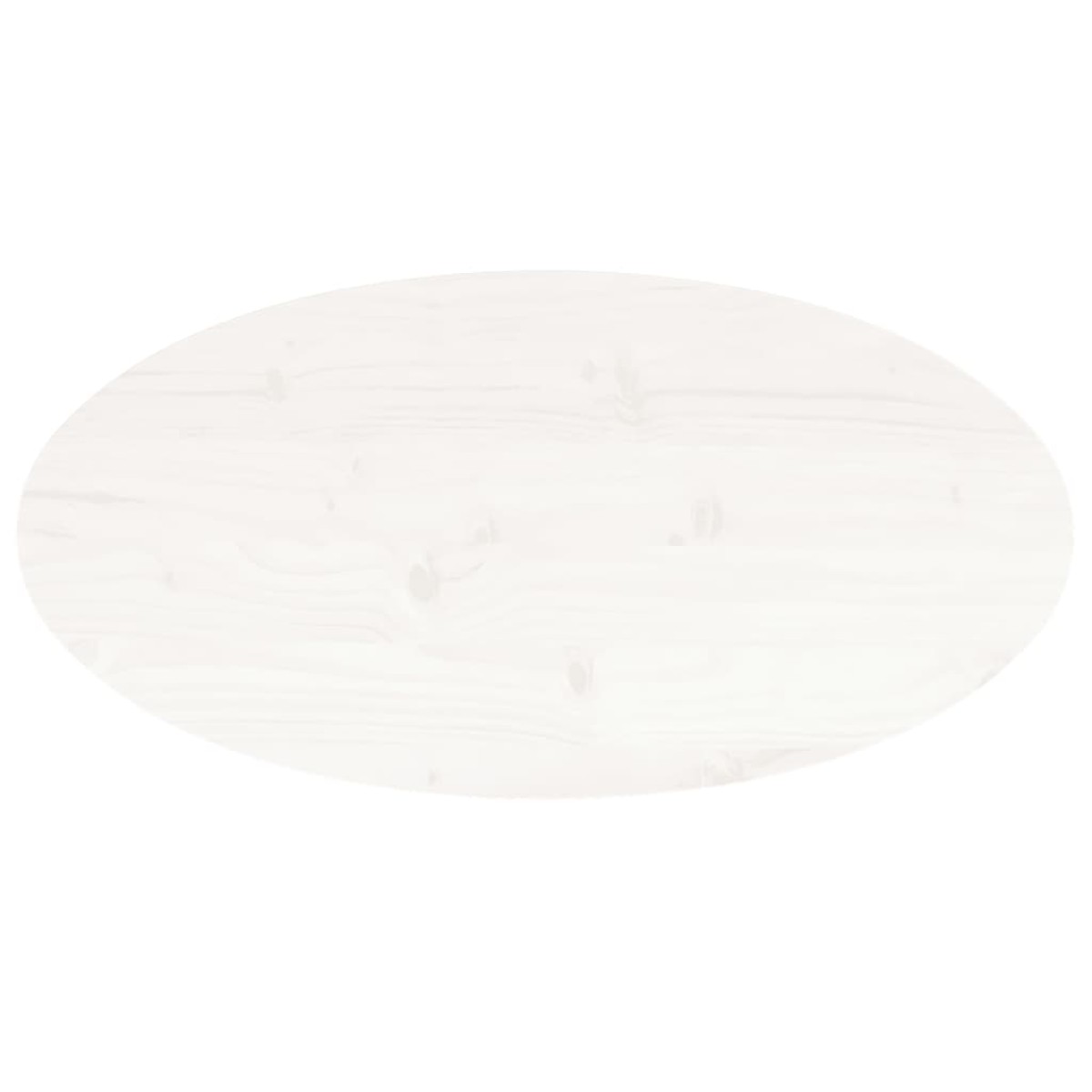 vidaXL Επιφάνεια Τραπεζιού Οβάλ Λευκή 70x35x2,5 εκ. Μασίφ Ξύλο Πεύκου