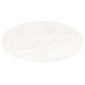 vidaXL Επιφάνεια Τραπεζιού Οβάλ Λευκή 70x35x2,5 εκ. Μασίφ Ξύλο Πεύκου