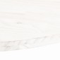 vidaXL Επιφάνεια Τραπεζιού Οβάλ Λευκή 70x35x2,5 εκ. Μασίφ Ξύλο Πεύκου