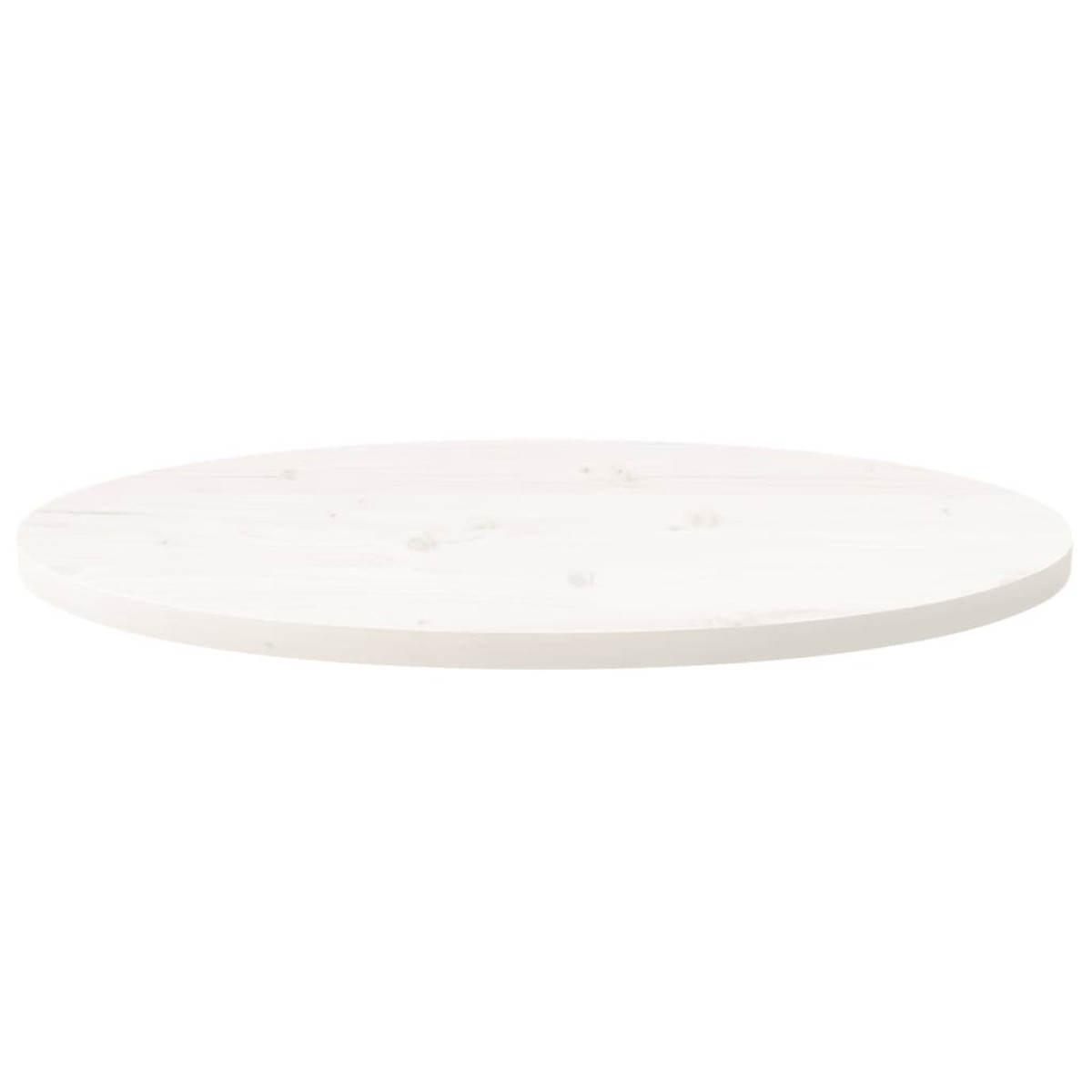 vidaXL Επιφάνεια Τραπεζιού Οβάλ Λευκή 80x40x2,5 εκ. Μασίφ Ξύλο Πεύκου