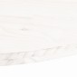 vidaXL Επιφάνεια Τραπεζιού Οβάλ Λευκή 80x40x2,5 εκ. Μασίφ Ξύλο Πεύκου