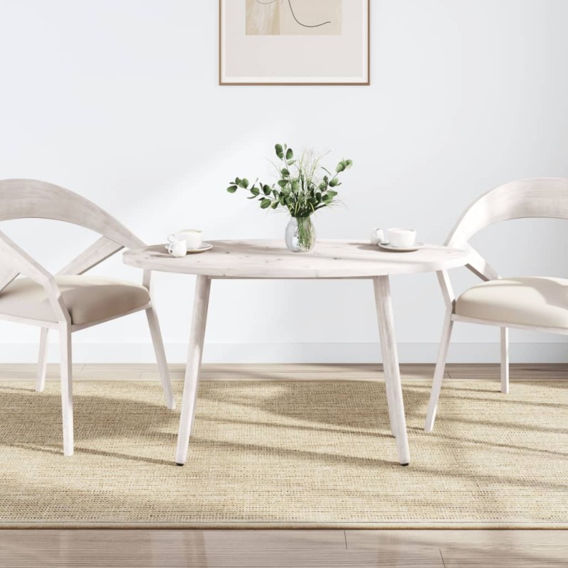 vidaXL Επιφάνεια Τραπεζιού Οβάλ Λευκή 100x50x2,5 εκ. Μασίφ Ξύλο Πεύκου