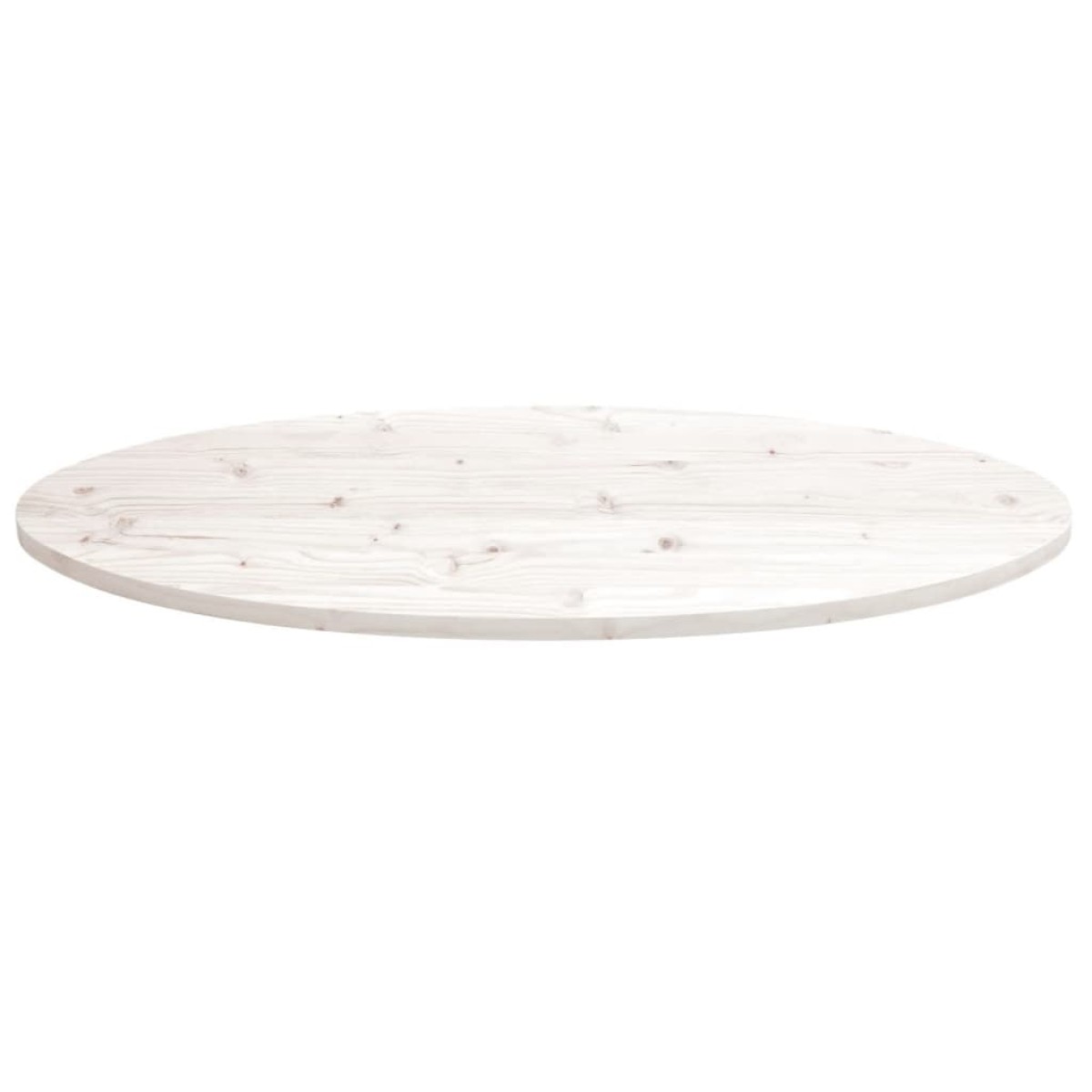 vidaXL Επιφάνεια Τραπεζιού Οβάλ Λευκή 100x50x2,5 εκ. Μασίφ Ξύλο Πεύκου