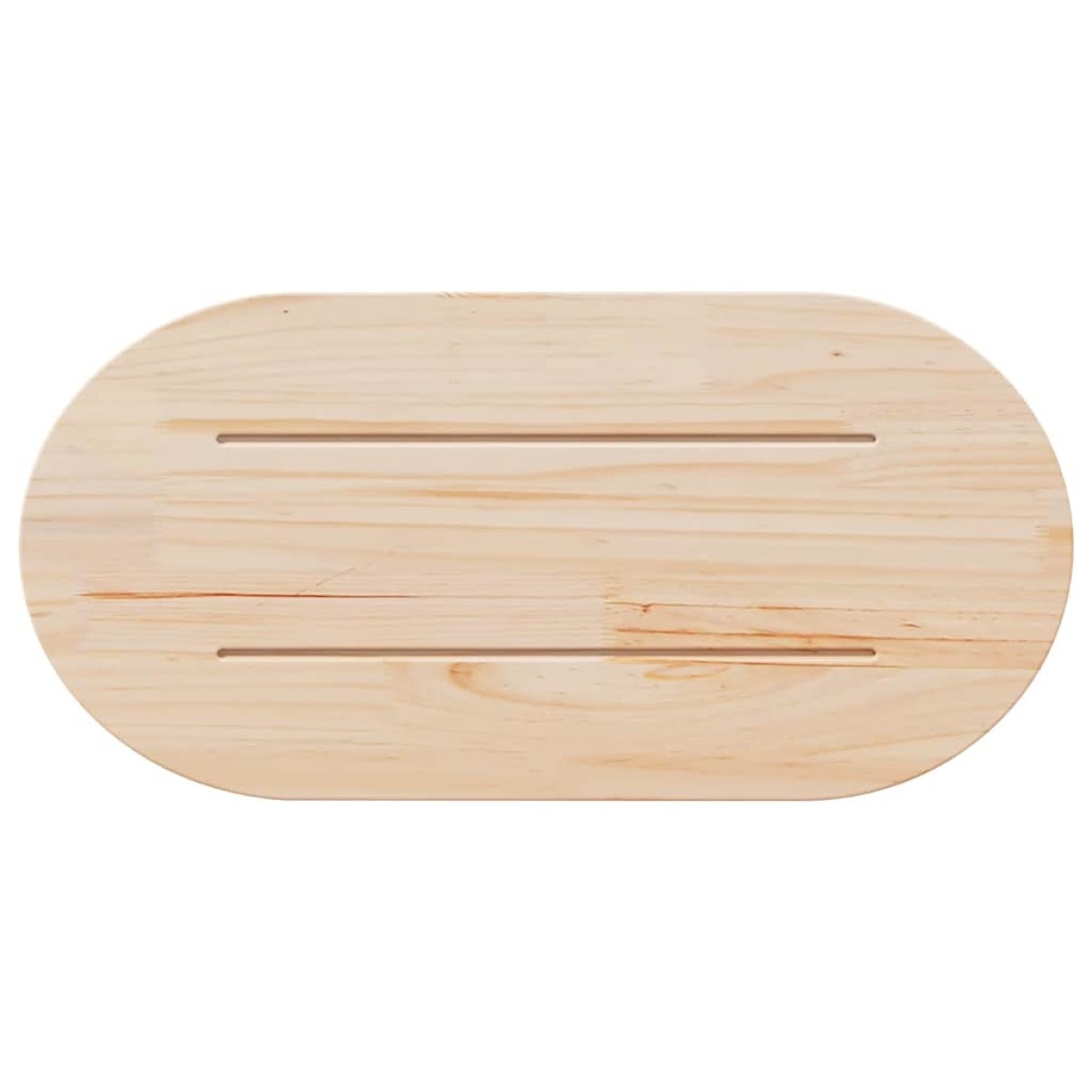 vidaXL Επιφάνεια Τραπεζιού Οβάλ 60x30x2,5 εκ. από Μασίφ Ξύλο Πεύκου