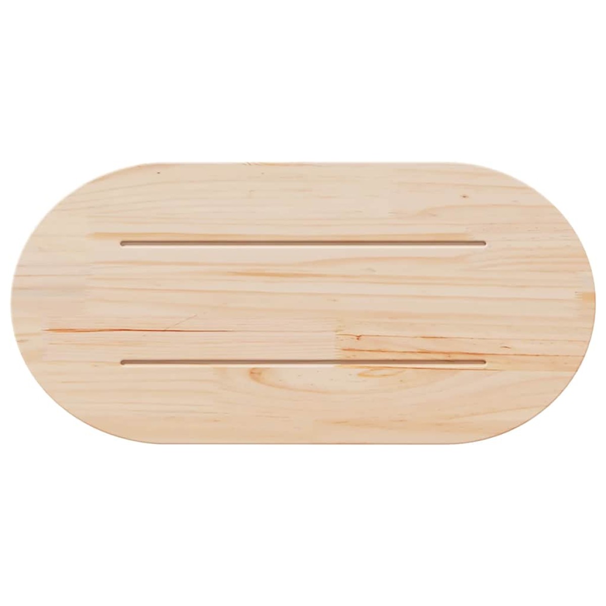vidaXL Επιφάνεια Τραπεζιού Οβάλ Λευκή 60x30x2,5 εκ. Μασίφ Ξύλο Πεύκου