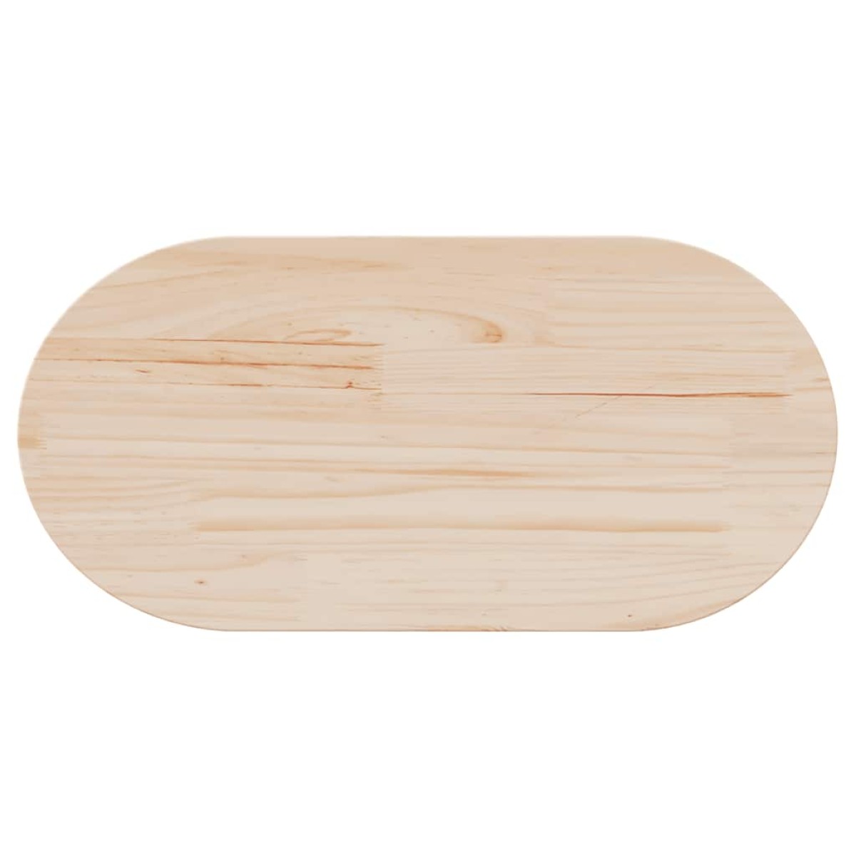 vidaXL Επιφάνεια Τραπεζιού Οβάλ 70x35x2,5 εκ. από Μασίφ Ξύλο Πεύκου