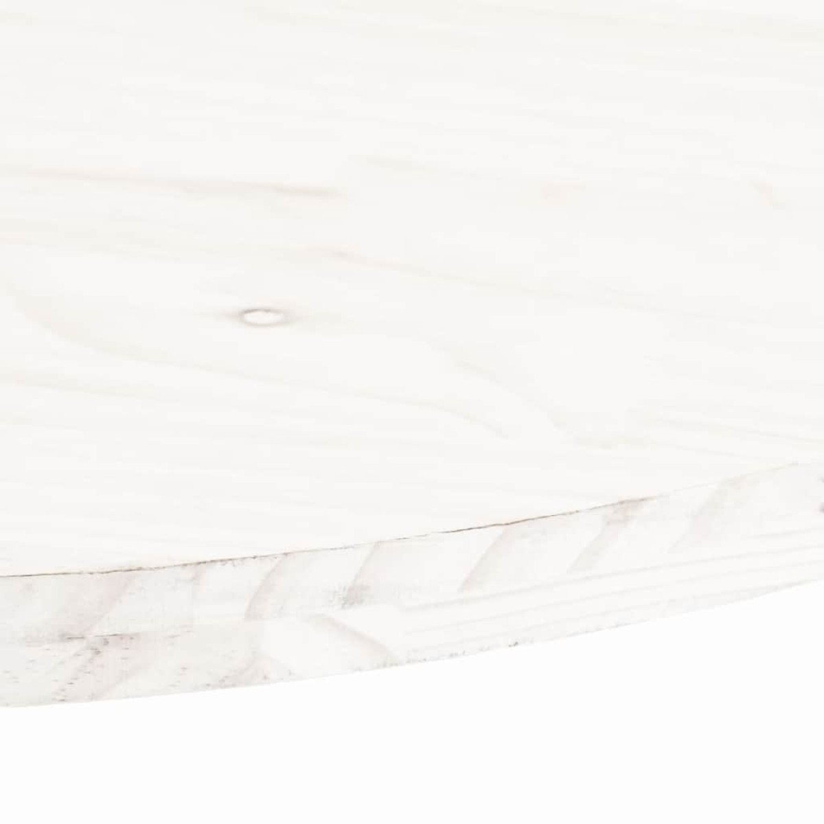 vidaXL Επιφάνεια Τραπεζιού Οβάλ Λευκή 70x35x2,5 εκ. Μασίφ Ξύλο Πεύκου