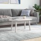 vidaXL Επιφάνεια Τραπεζιού Οβάλ Λευκή 80x40x2,5 εκ. Μασίφ Ξύλο Πεύκου