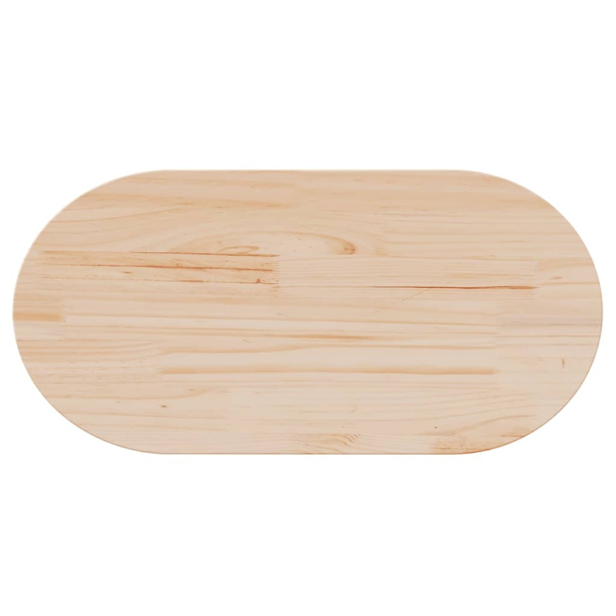 vidaXL Επιφάνεια Τραπεζιού Οβάλ 90 x 45 x 2,5 εκ. Μασίφ Ξύλο Πεύκου