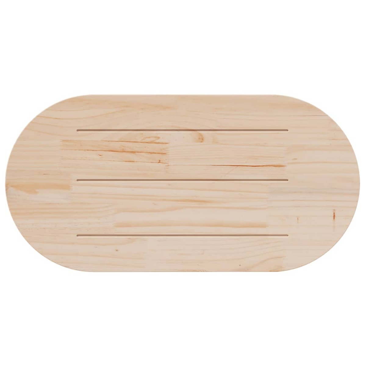 vidaXL Επιφάνεια Τραπεζιού Οβάλ 100 x 50 x 2,5 εκ. Μασίφ Ξύλο Πεύκου