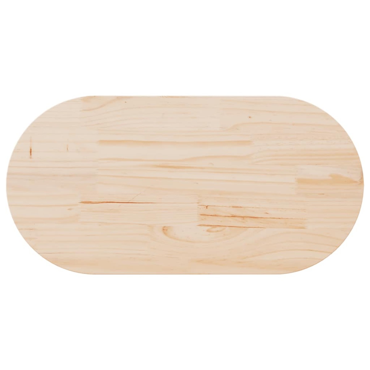 vidaXL Επιφάνεια Τραπεζιού Οβάλ 100 x 50 x 2,5 εκ. Μασίφ Ξύλο Πεύκου