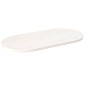 vidaXL Επιφάνεια Τραπεζιού Οβάλ Λευκή 100x50x2,5 εκ. Μασίφ Ξύλο Πεύκου