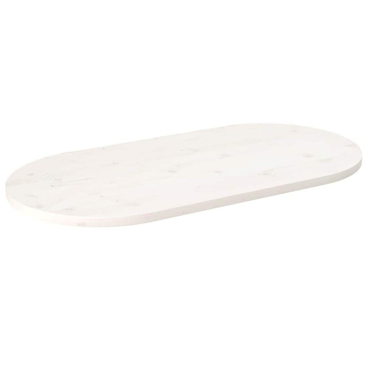 vidaXL Επιφάνεια Τραπεζιού Οβάλ Λευκή 110x55x2,5 εκ. Μασίφ Ξύλο Πεύκου
