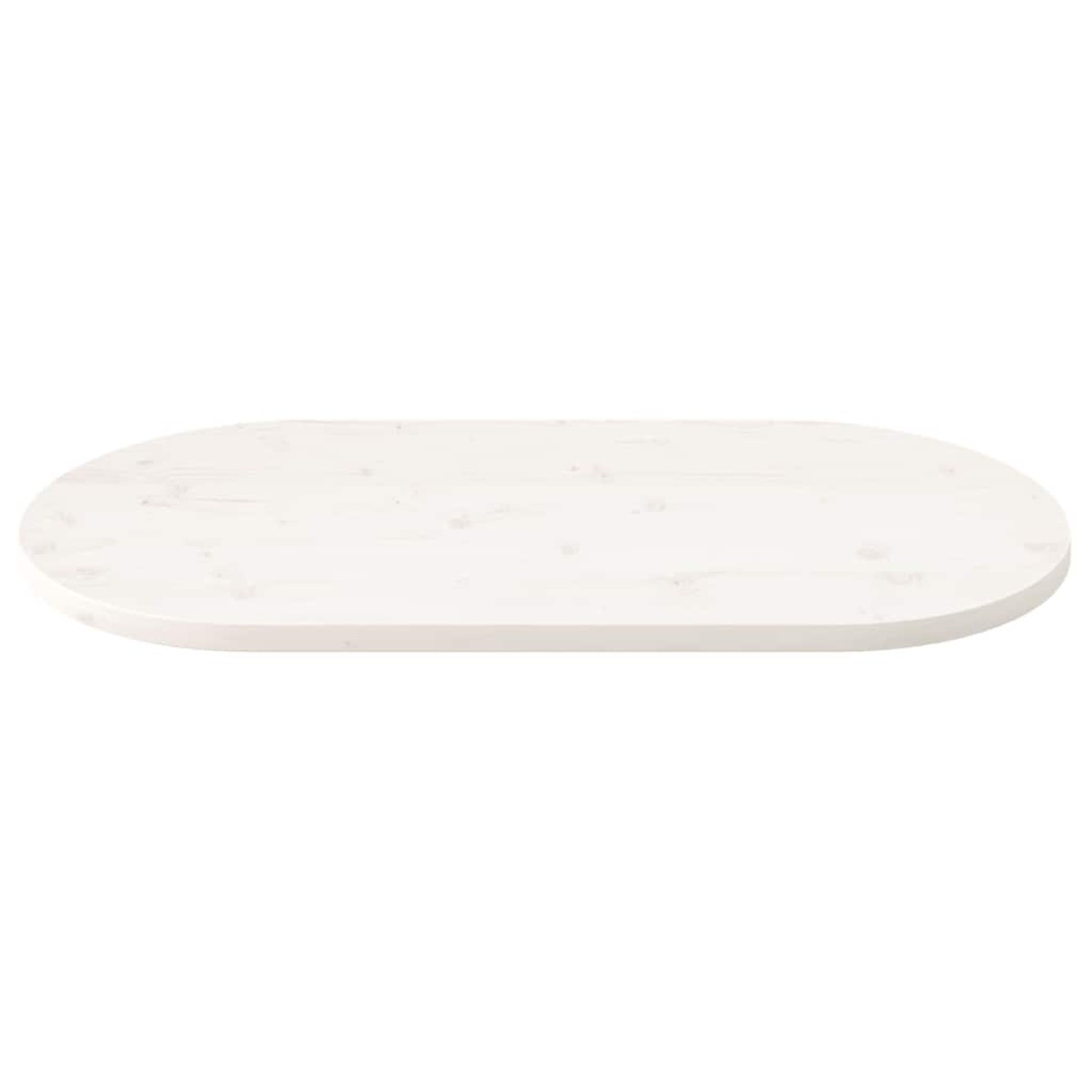 vidaXL Επιφάνεια Τραπεζιού Οβάλ Λευκή 110x55x2,5 εκ. Μασίφ Ξύλο Πεύκου