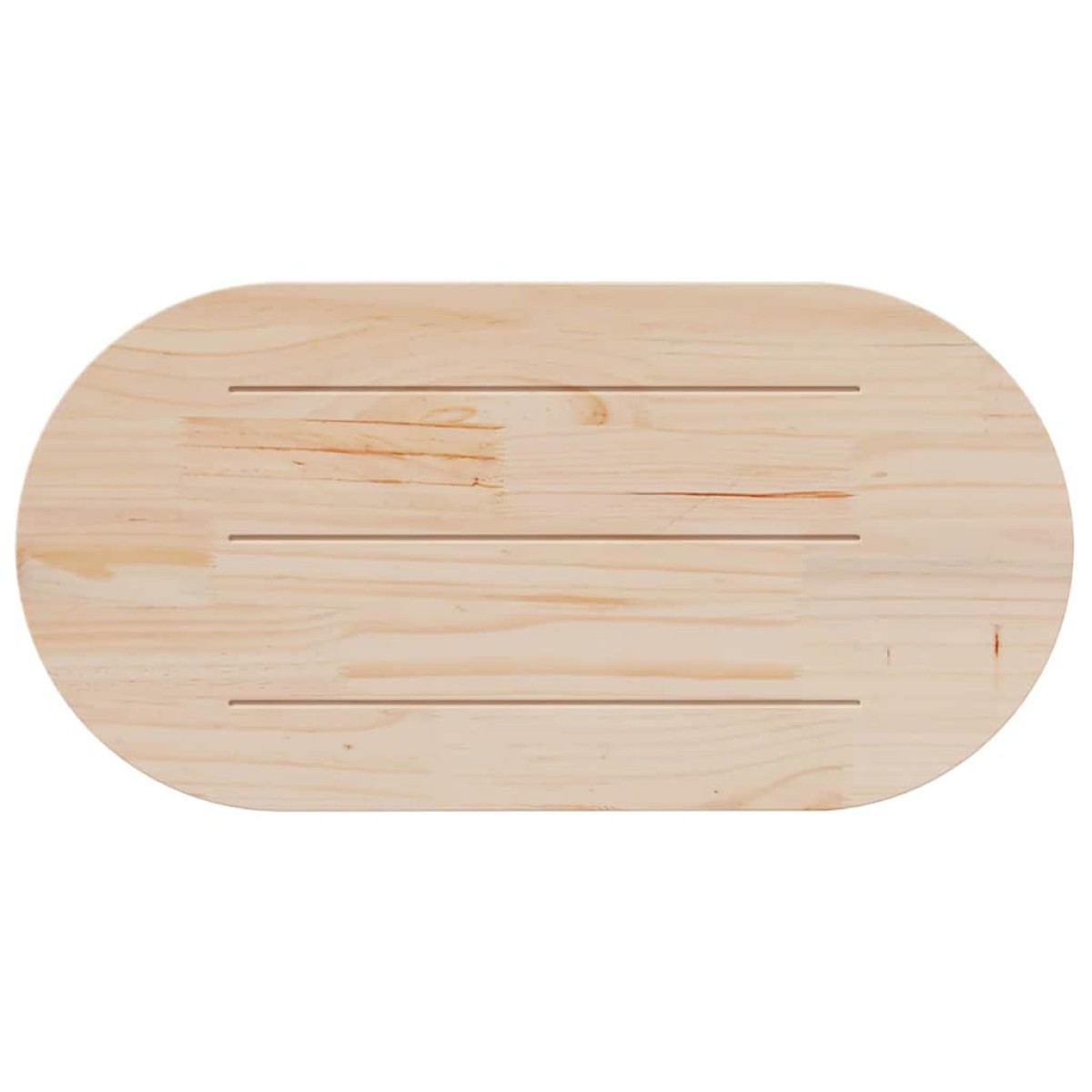 vidaXL Επιφάνεια Τραπεζιού Οβάλ Λευκή 110x55x2,5 εκ. Μασίφ Ξύλο Πεύκου