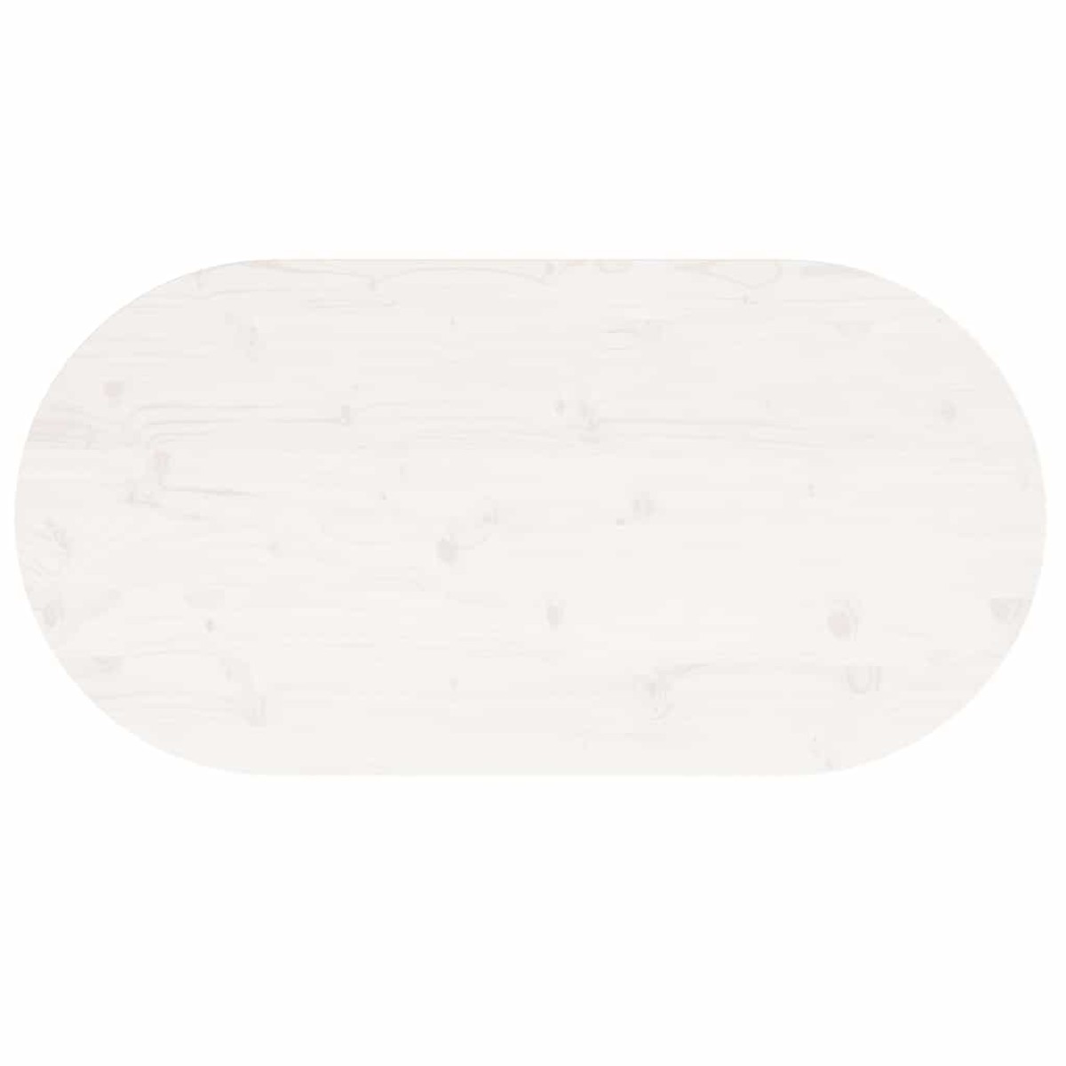 vidaXL Επιφάνεια Τραπεζιού Οβάλ Λευκή 110x55x2,5 εκ. Μασίφ Ξύλο Πεύκου