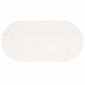 vidaXL Επιφάνεια Τραπεζιού Οβάλ Λευκή 110x55x2,5 εκ. Μασίφ Ξύλο Πεύκου