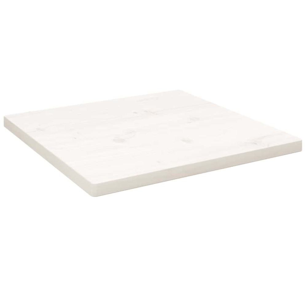 vidaXL Επιφάνεια Τραπεζιού Τετράγωνη Λευκή 60x60x2,5 εκ. Μασίφ Πεύκο
