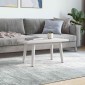 vidaXL Επιφάνεια Τραπεζιού Ορθογ. Λευκή 80x40x2,5 εκ. από Μασίφ Πεύκο