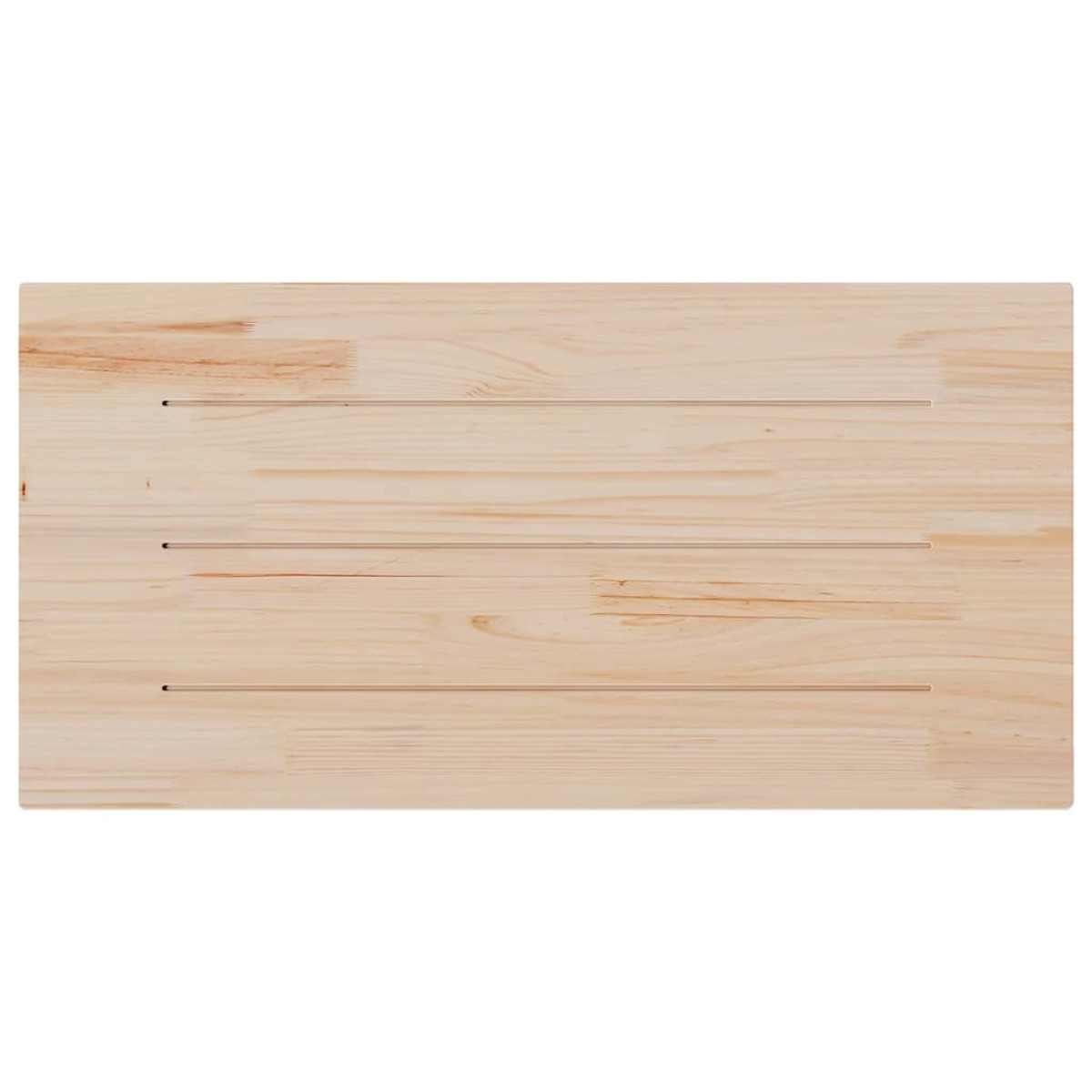 vidaXL Επιφάνεια Τραπεζιού Ορθογ. Λευκή 100x50x2,5 εκ. από Μασίφ Πεύκο