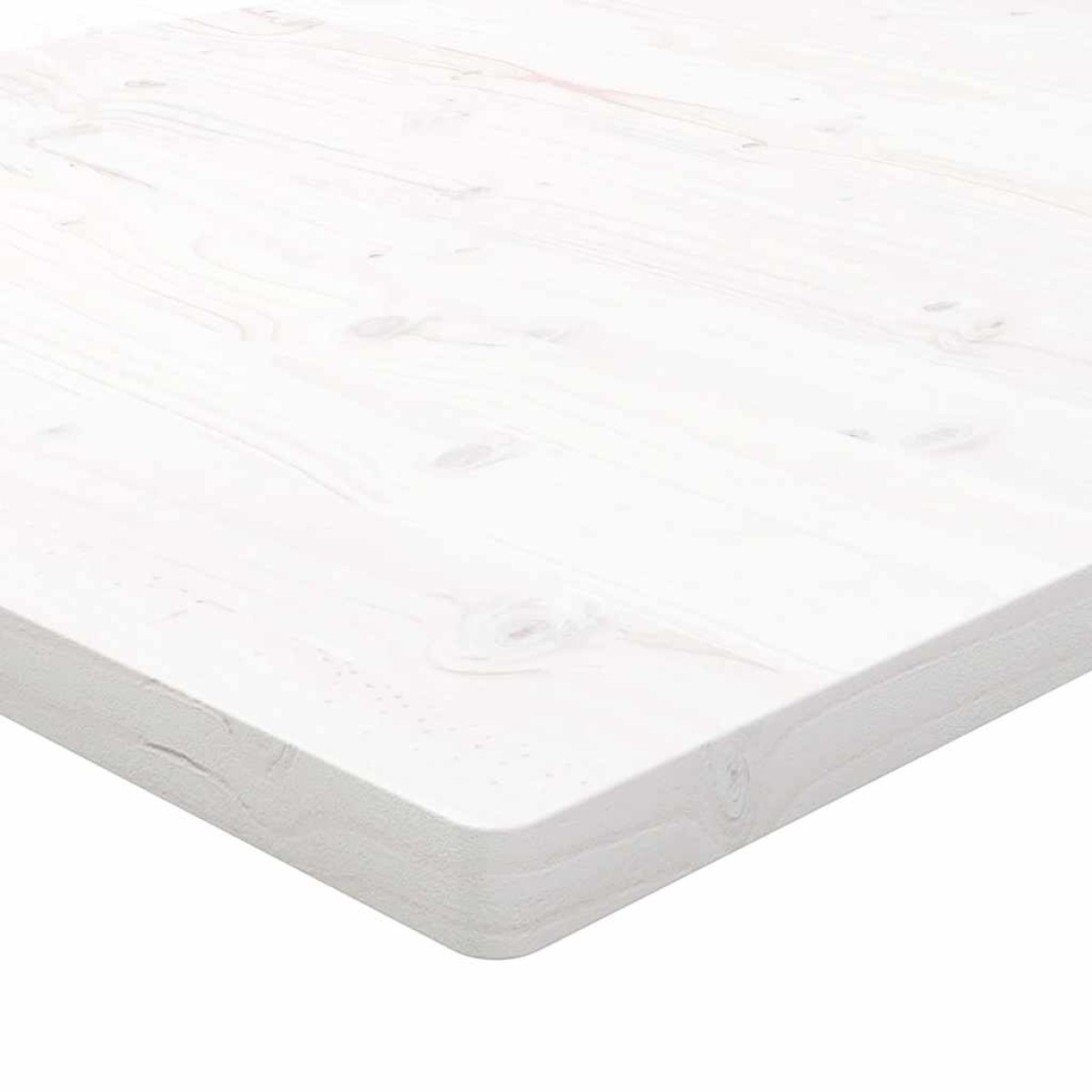vidaXL Επιφάνεια Τραπεζιού Ορθογ. Λευκή 100x50x2,5 εκ. από Μασίφ Πεύκο