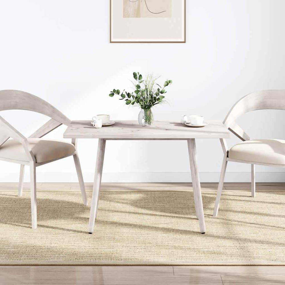 vidaXL Επιφάνεια Τραπεζιού Ορθογ. Λευκή 110x55x2,5 εκ. από Μασίφ Πεύκο