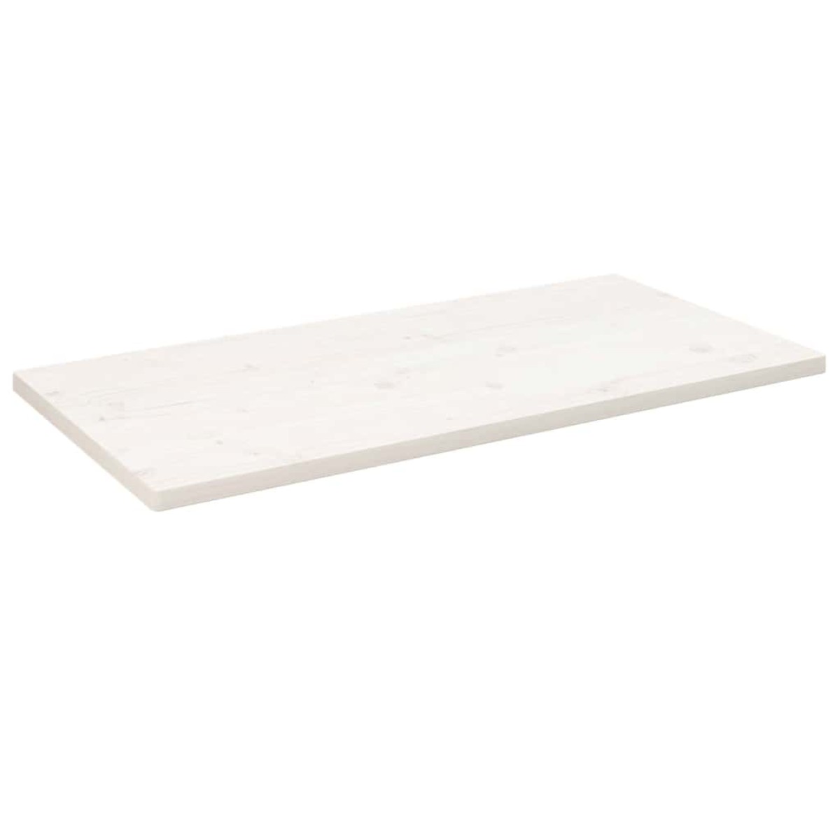 vidaXL Επιφάνεια Τραπεζιού Ορθογ. Λευκή 110x55x2,5 εκ. από Μασίφ Πεύκο