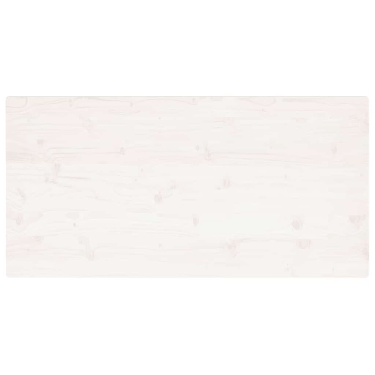 vidaXL Επιφάνεια Τραπεζιού Ορθογ. Λευκή 110x55x2,5 εκ. από Μασίφ Πεύκο