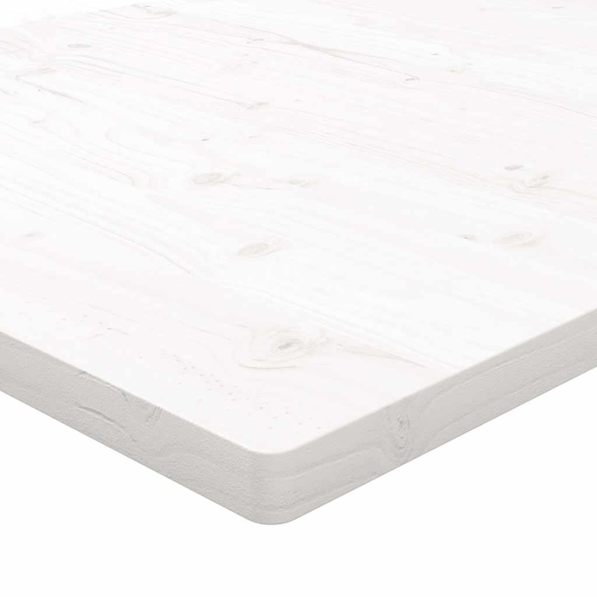 vidaXL Επιφάνεια Τραπεζιού Ορθογ. Λευκή 110x60x2,5 εκ. από Μασίφ Πεύκο