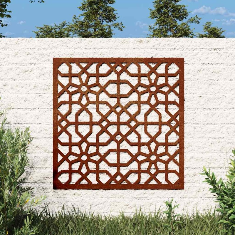 vidaXL Διακοσμητικό Κήπου Μαυριτανικό Σχέδιο 55x55 εκ. Ατσάλι Corten